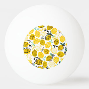 Bolinha De Ping Pong Ilustração de Design de Lemon Summer Vintage