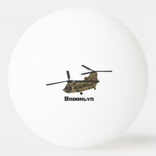 Bolinha De Ping Pong Ilustração de helicóptero militar Chinook