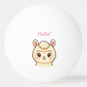 Bolinha De Ping Pong Ilustração de lhama fofa design