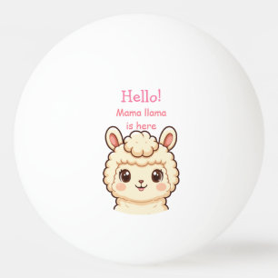 Bolinha De Ping Pong Ilustração de lhama fofa design