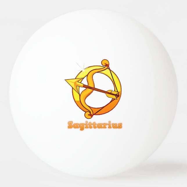 Bolinha De Ping Pong Ilustração de Sagitário (Frente)