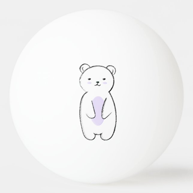 Bolinha De Ping Pong Ilustração do Urso Polar Bonito (Frente)