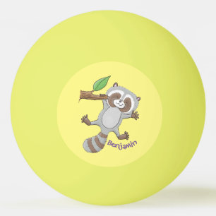 Bolinha De Ping Pong Imagem de desenho animado de bebê guaxinim feliz