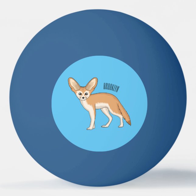 Bolinha De Ping Pong Imagem de desenho animado de fennec fox (Frente)
