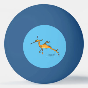 Bolinha De Ping Pong Imagem de desenho animado de seadragão fraco