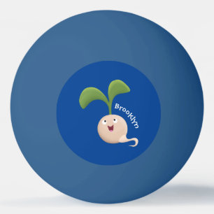 Bolinha De Ping Pong Imagem de desenho animado de sementes felizes e bo