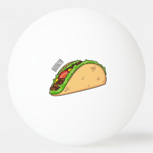 Bolinha De Ping Pong Imagem de desenho animado do Taco