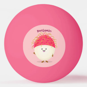 Bolinha De Ping Pong Imagem de desenho animado rosa-claro