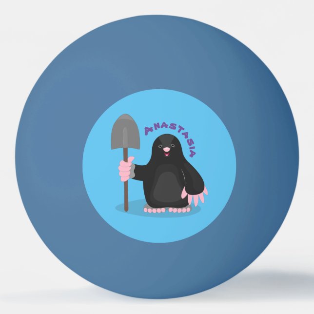 Bolinha De Ping Pong Imagem de desenhos animados alegres e bonitos (Frente)