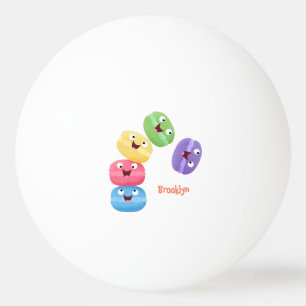 Bolinha De Ping Pong Imagem de desenhos animados de macarões engraçados