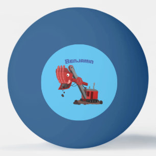 Bolinha De Ping Pong Imagem do desenho animado da pá-pá-vapor vermelh