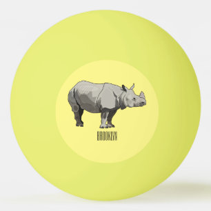 Bolinha De Ping Pong Imagem do desenho animado de Javan rhinoceros