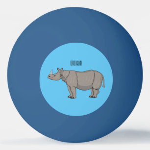 Bolinha De Ping Pong Imagem do desenho animado de Javan rhinoceros