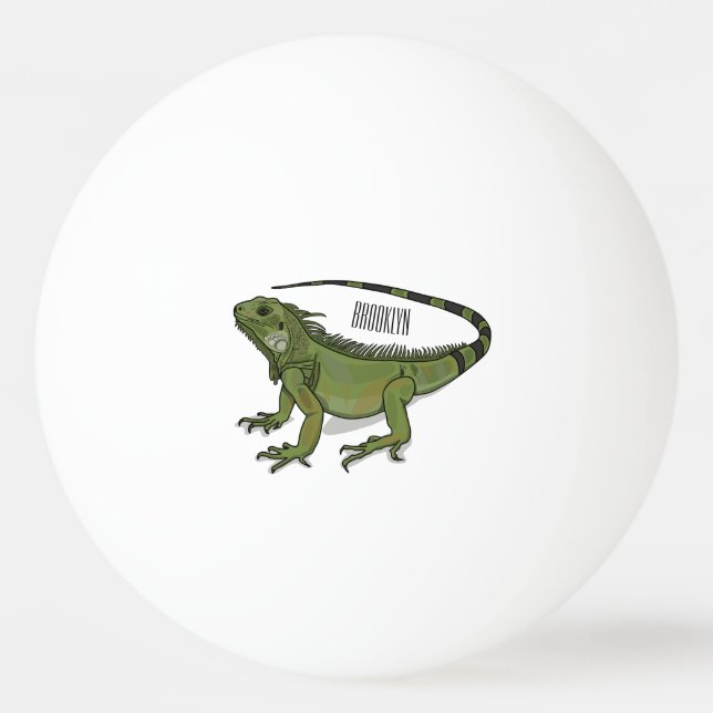 Bolinha De Ping Pong Imagem do desenho de Iguana (Frente)