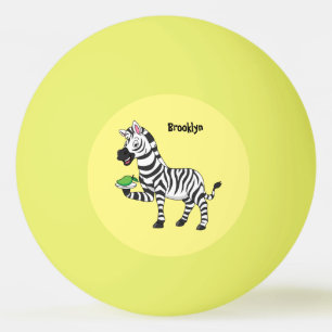 Bolinha De Ping Pong Imagem engraçada de desenho animado zebra