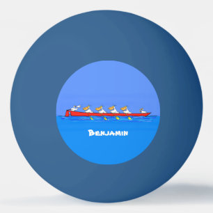 Bolinha De Ping Pong Imagem engraçada de desenhos animados pelicanos
