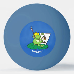 Bolinha De Ping Pong Imagem engraçada e engraçada do desenho do sapo ve