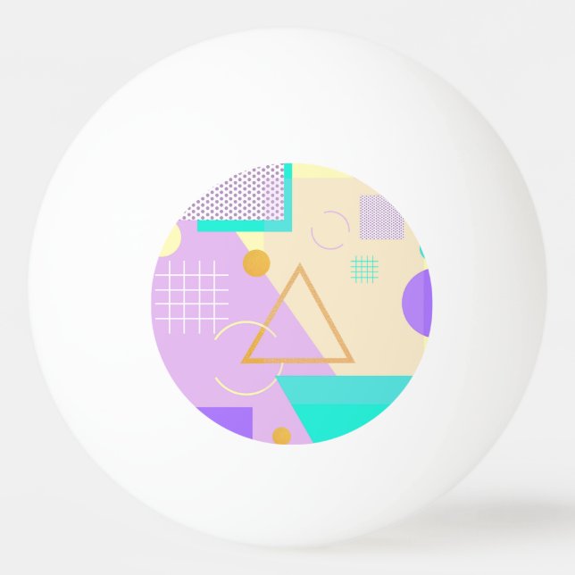 Bolinha De Ping Pong Impressão amarelo geométrico (Frente)