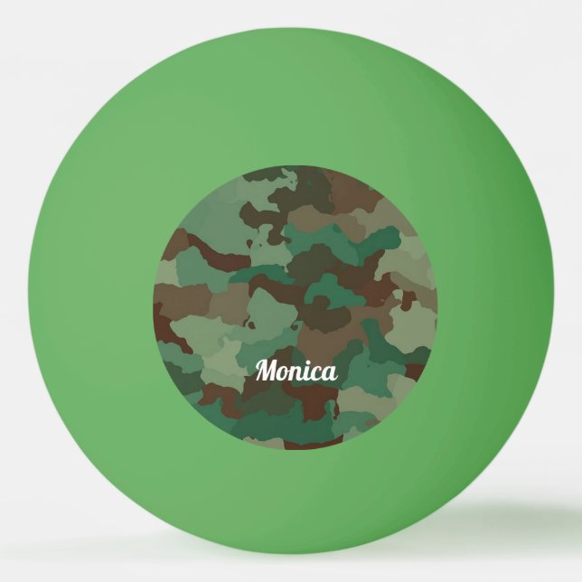Bolinha De Ping Pong impressão de camo verde legal (Frente)