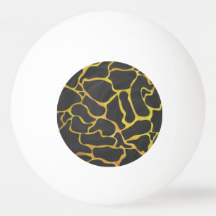 Bolinha De Ping Pong Impressão preto e amarelo do girafa