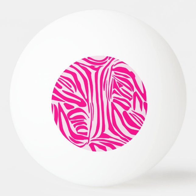 Bolinha De Ping Pong Impressão zebra rosa (Frente)