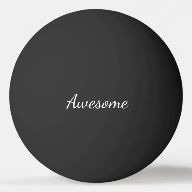 Bolinha De Ping Pong Impressionante preto e branco personalizado (Frente)