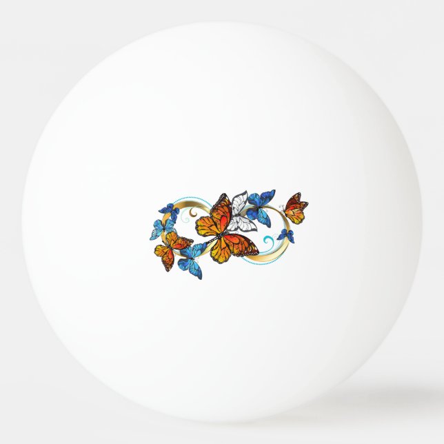 Bolinha De Ping Pong Infinidade de Borboletas Monarca (Frente)
