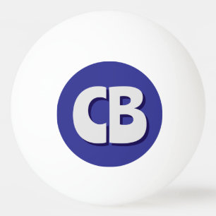 Bolinha De Ping Pong Iniciais Mínimas de Monograma Moderno Profissional