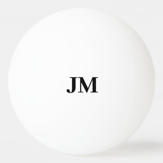 Bolinha De Ping Pong Iniciais Personalizados Clássicos do Monograma Mod (Frente)