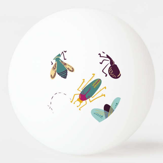 Bolinha De Ping Pong insetos insetos bonitos (Verso)