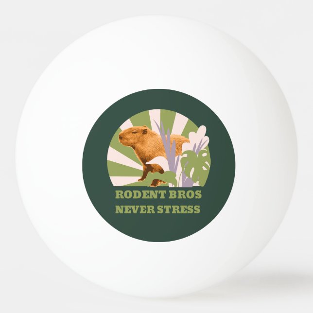 Bolinha De Ping Pong Irmãos Roedores Nunca Estrese Capivara (Frente)