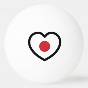 Bolinha De Ping Pong Japão Sinalizador Japonês Heart