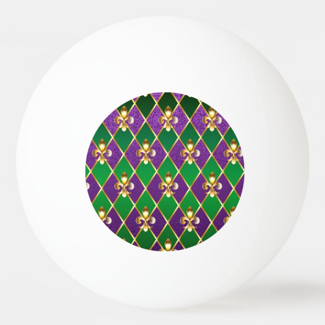 Bolinha De Ping Pong Jewelry Background Mardi Gras (Frente)