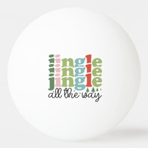 Bolinha De Ping Pong Jingle até os feriados de Natal Retro Groovy
