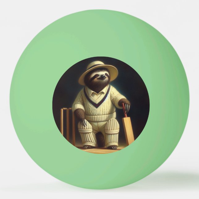 Bolinha De Ping Pong Jogador de críquete (Frente)