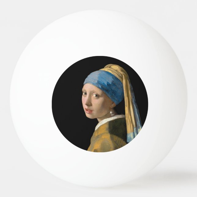 Bolinha De Ping Pong Johannes Vermeer - Rapariga com um Ouriço de Pérol (Frente)