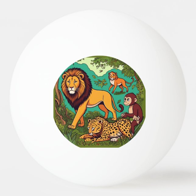 Bolinha De Ping Pong Jungle Friends Adventure (Frente)