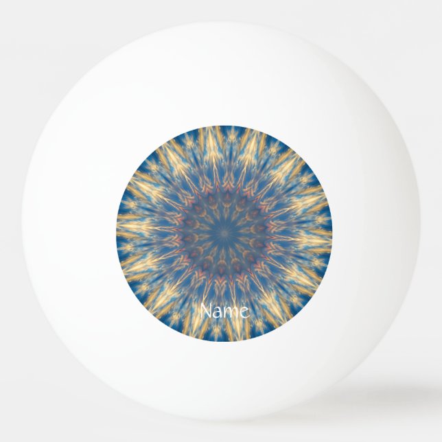 Bolinha De Ping Pong Kaleidoscópio Blue Chakra Thunder_Cove (Frente)