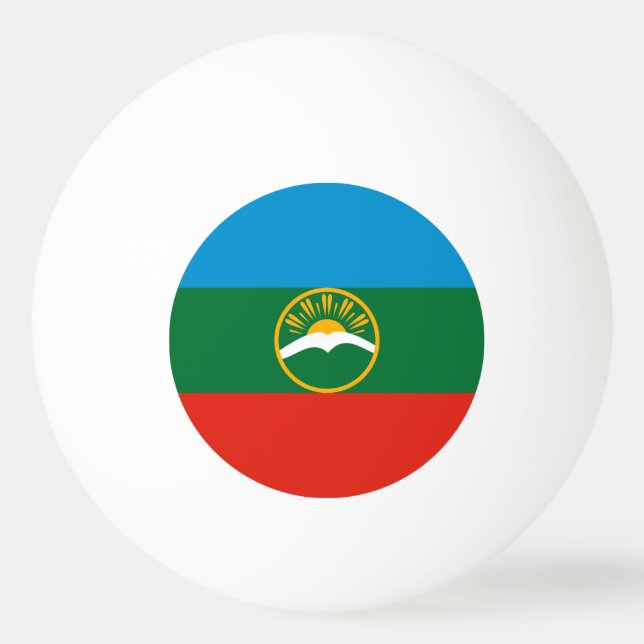 Bolinha De Ping Pong Karachay Cherkessia Flag (Frente)