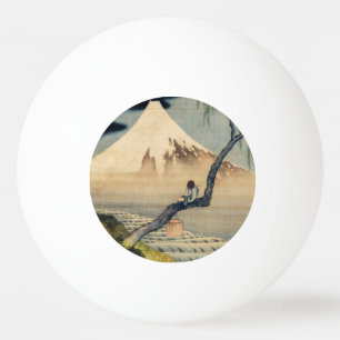 Bolinha De Ping Pong Katsushika Hokusai - Menino Vivendo o Monte Fuji