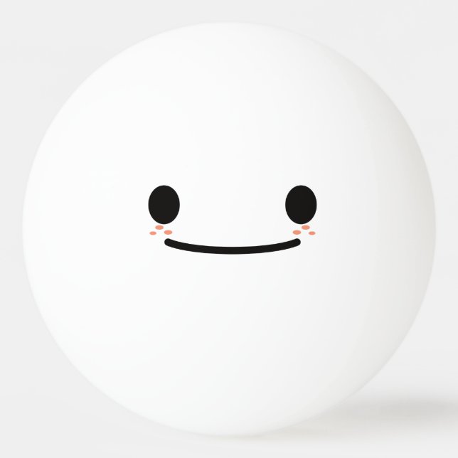 Bolinha De Ping Pong Kawaii Cute Engraçado. Emoji. Emoticon. (Frente)