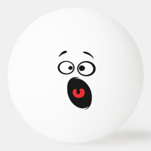 Bolinha De Ping Pong Kawaii Cute Engraçado Rosto. Emoji. Emoticon.