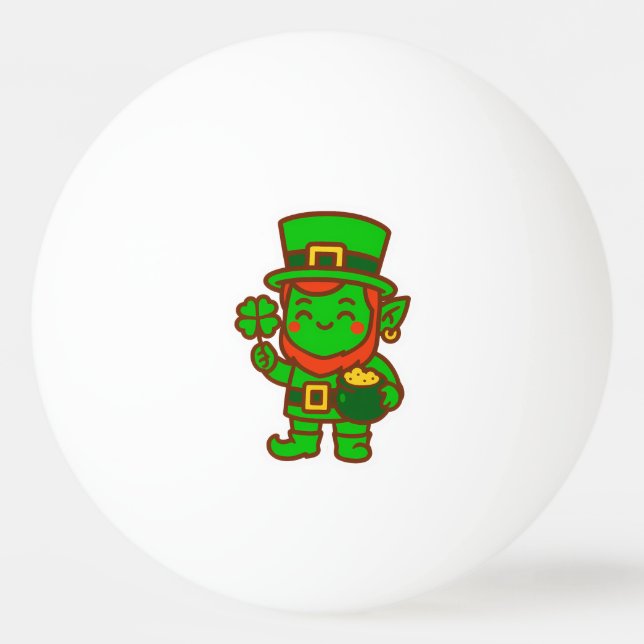 Bolinha De Ping Pong Kawaii Lucky Leprechaun (Frente)