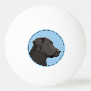 Bolinha De Ping Pong Labrador Retriever Black Painting Original Dog Art