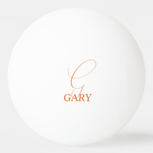 Bolinha De Ping Pong Laranja Monogramada (Frente)
