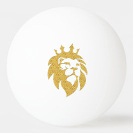 Bolinha De Ping Pong Leão com Coroa - Estilo Dourado 1