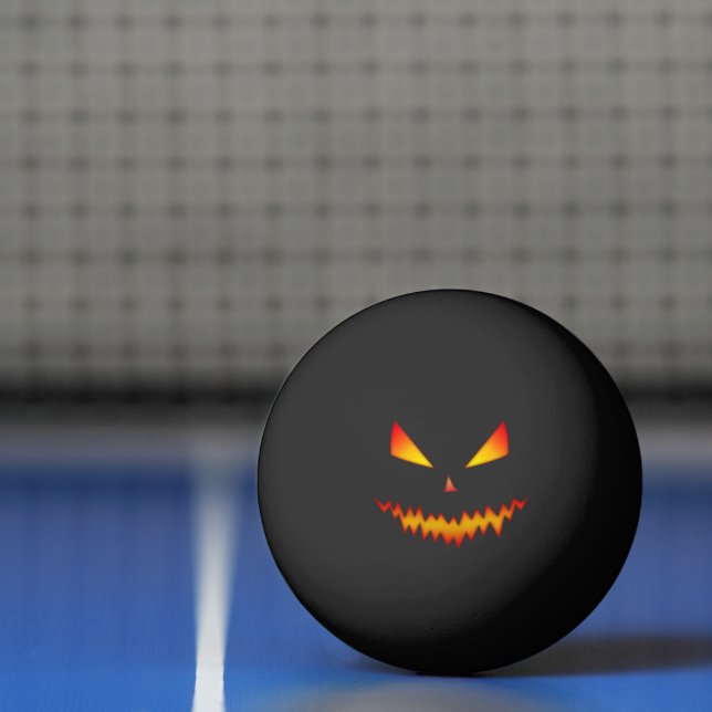 Bolinha De Ping Pong Legal e assustador Jack O'Lantern face Halloween (Líquido)