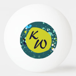 Bolinha De Ping Pong Legal Splatter de Tinta Verde Inicial