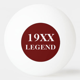 Bolinha De Ping Pong Legenda de Tênis ano de Mesa de aniversário do pai