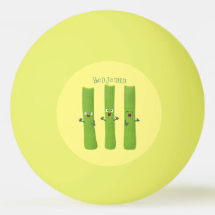 Bolinha De Ping Pong Legumes de trio com aipo-branco